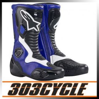 Alpinestars SMX 5 Motorcycle Racing Roadracing Boots Blue Black