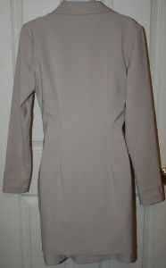 Alyn Paige 5 6 Cream Dress Coat Suit Womens Stretch Light Tan Tank 2 