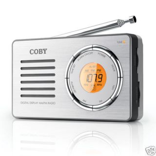 New Coby Compact Portable Am FM Radio Digital Display