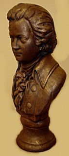 Bust of Mozart Music Antique Amadeus Composer 17065
