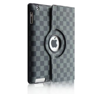 PU Leather Rotating Magnetic Case Smart Cover Stand for The New iPad 3 