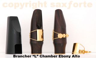 Brancher Alto Sax Mouthpiece with Ligature & Cap L Chamber Ebony