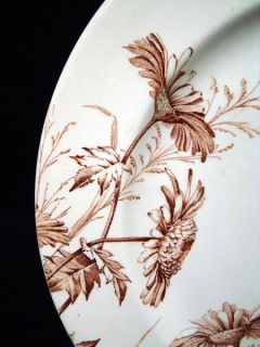 Antique Aesthetic Brown Transferware Plate Alton 1885