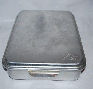 Vintage Mirro Aluminum 9x13 Baking Pan Lid Cover Bake Store Cooking 