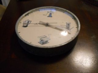 Vintage Infinity Kitchen Clock 8 Diameter Aluminum Spoon Fork Knife 