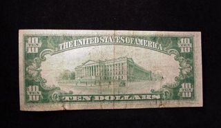 10839 Series 1929 $10 Brown Seal Ambridge National Bank, PA Note FINE 