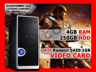 AMD Quad Core FX X4 4 2G Radeon HD 5450 1GB Gaming Desktop PC Computer 