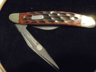 American Cutlery Whitetail 3 Blade Handmade Bone Handle Knife 