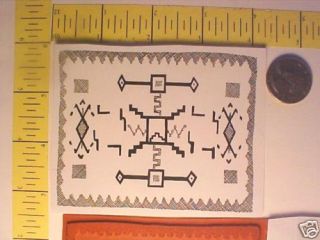 American Indian Rug Blanket Un Mounted Rubber Stamp B