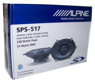 ALPINE SPS 517 5x7 6x8 2 WAY COAXIAL CAR SPEAKER SYSTEM CAR AUDIO 