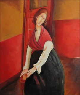 Amedeo Modigliani Portrait of Jeanne Repro, Hand Painted Oil Painting 