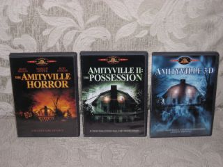 The Amityville Horror 1 2 3 Trilogy Collection 3 DVD Movies Set Lot 