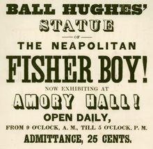   for exhibition of Hughes work at Amory Hall, Boston , ca.1840s
