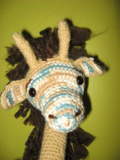 OOAK Amigurumi Floppy Giraffe by Angdavidson Mint Super Cute Crochet 
