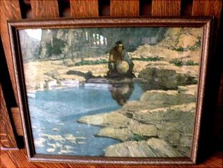 1900 19 Robert Wesley Amick Litho Navajo Indian Woman Enchanted Pool 