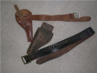 Lot of Two Vintage Western Style Holsters and Gun Belts