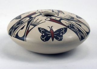 Mata Ortiz Pottery by Lourdes Lopez Butterfly Seed Pot