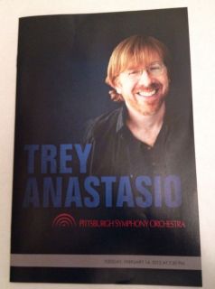 Trey Anastasio of Phish Pittsburgh Symphony Orchestra Concert Program 