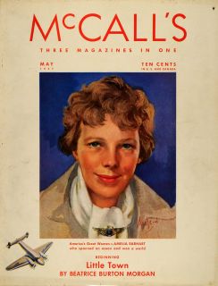   art 1937 cover mccalls amelia earhart portrait neysa mcmein original