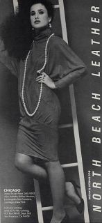 1984 North Beach Leather Coat Andie MacDowell Magazine Ad