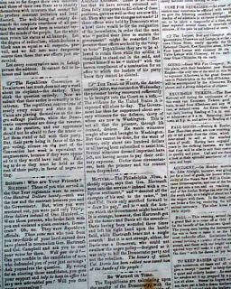   PA Pennsylvania Newspaper Henry Wirz Andersonville Prison Trial