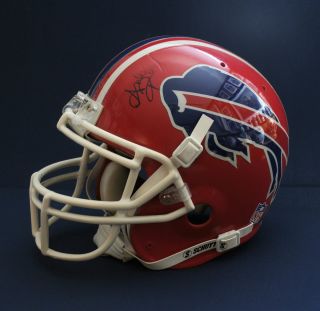 Authentic Game Worn and Signed Andre Reed Buffalo Bills Helmet