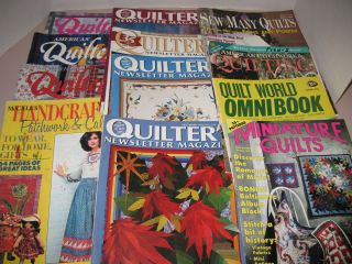 Lot of 12 Quilt Magazines American Quilter Quilters Newsletter Plus 