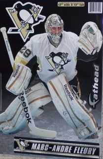 Marc Andre Fleury FATHEAD Pittsburgh Penguins Logo NHL Vinyl Wall 