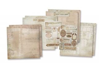 12x12 Ancestry Scrapbook Kit Paper Stickers Family Tree Ancestors 