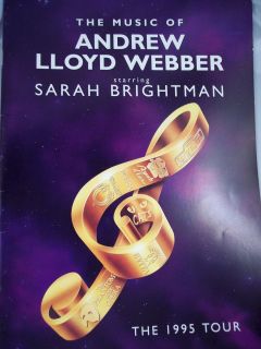 Sarah Brightman The Music of ALW Andrew Lloyd Webber 1995 Tour Program