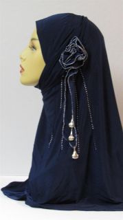 Piece Amira with Rosette w Tear Drop Hijab Hijabs Abaya Jilbab 