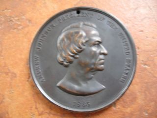 US mint Andrew Johnson presidential peace medal pierced for Indians 