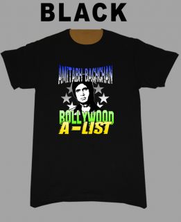 Amitabh Bachchan Bollywood Legend Black T Shirt New