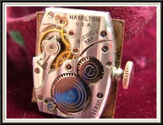 RARE 1941 Vintage Mens Hamilton Ross 14k Coral Gold F Stunning Watch 