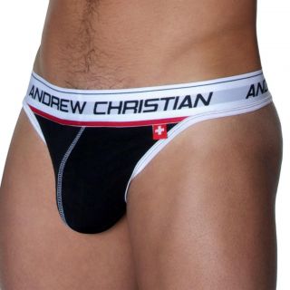 Andrew Christian Coolflex Thong w Show It Tech Maximum Frontal Support 