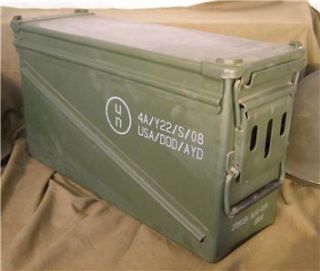   ISSUE AUTHENTIC 40 CAL METAL AMMO BOXES   GREAT FOR STORAGE ANYWHERE