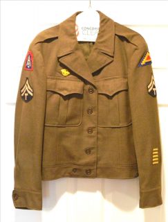 WW2 US Army Eisenhower Ike Field Jacket 38R + Patches 5th Army 2nd 