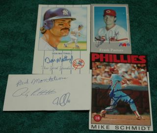   of Signed Cards Don Mattingly Andy Pettitte Mike Schmidt Others