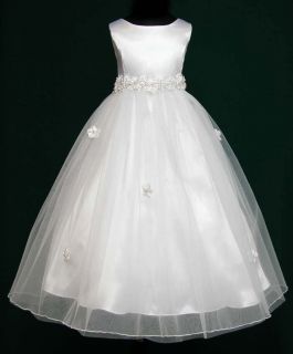 Flower Girl Wedding Communion Formal Dress Sz 10 W