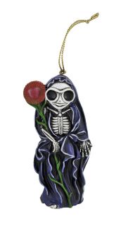   saint skelly skeleton angel ornament by fantasy artist misty benson