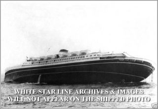 Photo Grand RARE Port View of Sinking Andrea Doria