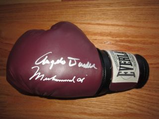 Angelo Dundee signed EVERLAST BOXING GLOVE w Facsimilie Muhammad Ali 