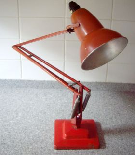 Vintage Red 1940s 1950s Anglepoise Lamp Herbert Terry