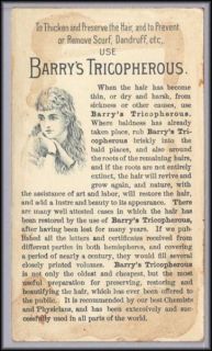 this vintage victorian trade card is an advertisement for barry s 