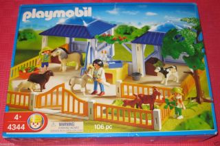 Playmobil 4344 Veterinary Vet Animal Nursery 106pc Playset Free 