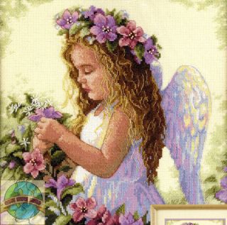   Stitch Kit Dimensions Passion Flower Angel Little Girl 35229