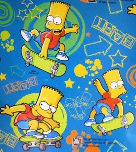 The Simpsons Gift Wrap Wrapping Paper Homer Bart Lisa