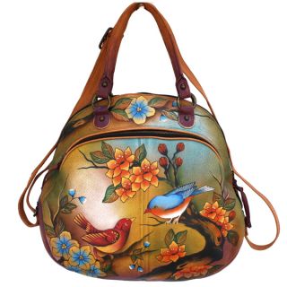 Anuschka Two For Joy Love Birds Extra Large Shopper Genuine Leather 