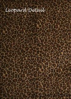 Leopard Animal Print Queen Cotton Dust Ruffle Bed Skirt