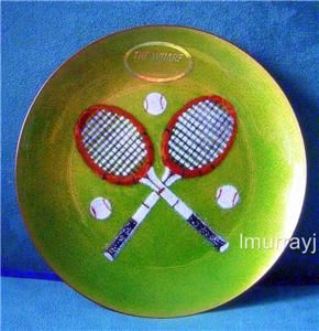 Annemarie Davidson Handcrafted Tennis Enamel Plate Mint
